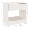 Comodino bianco 40x31x40 cm in legno di pino massiccio Anteprima dell’immagine prodotto 7