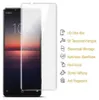 A smartphone screen protector is shown next to a smartphone, with feature icons and text on the right side. Produktbild-Vorschau