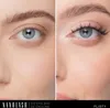 A split image showing a before and after comparison of eyelashes, with text overlays indicating the product and its style. Produktbild-Vorschau