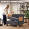 HOMCOM Schlafsessel 2-in-1 mit Bettfunktion Schlafsofa mit Produktbild-Vorschau 5