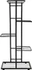 A black metal plant stand with multiple shelves. Náhľad obrázku produktu