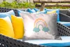 MuchoWow® Outdoor Kissen - Regenbogen - Herzen - Wolken - Produktbild-Vorschau 4