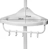Deuba Etagère d'angle télescopique 4 tablettes blanche 155 Voir les images du produit 4