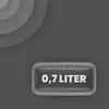 A close-up of a storage basket with text indicating its volume. Anteprima dell’immagine prodotto