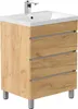 Stand-Badmöbel Waschplatz "Fellini 60" Eiche Gold Produktbild-Vorschau 2