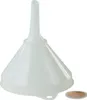 A white funnel with a small mesh filter next to it, isolated on a white background. Anteprima dell’immagine prodotto