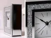Edle Tischuhr Spiegelglas Glitzer Kristall-Optik – Dekouhr Produktbild-Vorschau 3