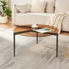 A living room scene with a couch, coffee table, and plant. Voir les images du produit