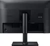The back of a black Samsung monitor is shown, mounted on its stand. Produktbild-Vorschau