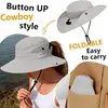 2 Stück Sonnenhut für Damen Outdoor Faltbar Safari Hut mit Produktbild-Vorschau 3
