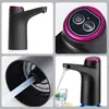 Collage of images showing an electric water bottle pump from different angles, including close-ups of the controls and the pump in action. Náhled obrázku produktu