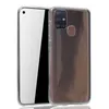 A transparent phone case is shown with a phone inside, against a white background. Produktbild-Vorschau