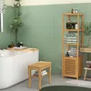 HOMCOM Badschrank Badezimmerschrank mit 3 offenen Fächern Produktbild-Vorschau 9