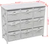vidaXL Cassettiera con cestini Bianco Anteprima dell’immagine prodotto 5