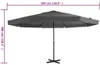 vidaXL Sonnenschirm mit Aluminium-Mast 500 cm Anthrazit Produktbild-Vorschau 6