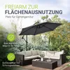 Juskys Ampelschirm Brazil 350 cm mit UV-Schutz, Kurbel & Produktbild-Vorschau 4