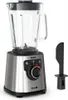 A Tefal blender with a silver base and glass pitcher is shown next to a black spatula. Anteprima dell’immagine prodotto