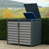 Zelsius Mülltonnenbox-Set für vier Mülltonnen | Anthrazit Produktbild-Vorschau 2
