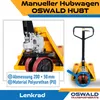 Hubwagen OSWALD HU8T - 2500 kg - 800 mm - Polyurethan Produktbild-Vorschau 5