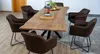 Esstisch 140(220)x90cm mit Ansteckplatten, Baumkante massiv Produktbild-Vorschau 8