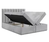 AX LIVING Lit boxspring Bursa 140 x 200, gris, avec Voir les images du produit 3