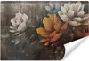 Muralo Vlies Fototapete bunte BLUMEN Blätter Beton Retro Produktbild-Vorschau 1