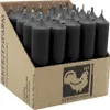 Stabkerzen aus Paraffin, 100/22 mm, Schwarz, KERZENFARM Produktbild-Vorschau 1