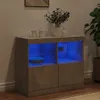 vidaXL Kredens z oświetleniem LED betonowy szary 81x37x67 Podgląd zdjęcia produktu 4
