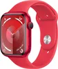 A red Apple Watch with a red sport band is shown against a white background. Náhľad obrázku produktu
