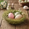 Deko Osternest aus Stroh, Heu oder Mühlenbeckia – Produktbild-Vorschau 3