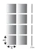 Set mit 8 quadratischen, abgeschrägten Wandspiegeln 20x20 Produktbild-Vorschau 4
