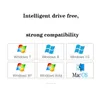 This image displays compatibility information for a product, showing logos and names of various operating systems it supports. Produktbild-Vorschau