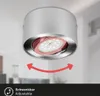 LED Aufbauleuchte Deckenlampe 5 W schwenkbar 3000K Silber Ø Produktbild-Vorschau 3