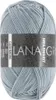A ball of light blue yarn with a label. Produktbild-Vorschau