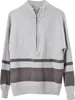 ASKSA Women's Knitted Jumper Colourblock Pullover Zip Lapel Produktbild-Vorschau 4