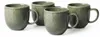 4 tazas de cerámica Olive de 350 ml, color verde, de la Vista previa de la imagen del producto 1