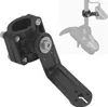 A black transducer mount with a metal arm, shown against a white background. A smaller inset image shows the mount attached to a trolling motor. Podgląd zdjęcia produktu