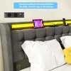 OYAJIA Polsterbett 140x200cm mit Ladefunktion (USB & Produktbild-Vorschau 8