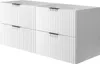 A white bathroom vanity cabinet with two drawers. Voir les images du produit