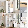 Klappbarer Schreibtisch mit Ablagen 2-in-1 Bücherregal Weiß Produktbild-Vorschau 11