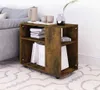 vidaXL Bočný stolík Smoked Oak 70x35x55 cm Materiál dreva Náhľad obrázku produktu 3