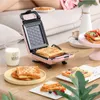 Mini nepřilnavý snídaňový sendvičovač - růžový Náhled obrázku produktu 3