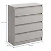 Kommode 76cm breit mit 4 Schubladen Kaschmir schmal Holz Produktbild-Vorschau 2