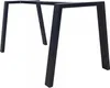 A black metal table base with four legs, shown from a slightly elevated side angle against a white background. Podgląd zdjęcia produktu