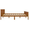 Massivholzbett Honigbraun Kiefernholz 200x200 cm Produktbild-Vorschau 4