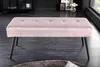 Design Sitzbank BOUTIQUE 100cm rosa Samt schwarze Produktbild-Vorschau 4