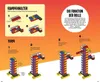 Instructions for building LEGO models, specifically a ramp holder and a tower with a roller mechanism. Voir les images du produit
