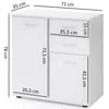 Komoda SVENJA s dvířky a zásuvkami 71x78x35,5cm Skříňka Náhled obrázku produktu 6