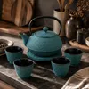 Tetera de hierro fundido para té con filtro, tazas y Vista previa de la imagen del producto 2