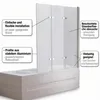 140x130CM Attacco per vasca da bagno in vetro Vasche da Anteprima dell’immagine prodotto 5